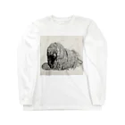 光平洋子のかしこいプーリー犬。ぷりぷり鉛筆画 puli illustration  Long Sleeve T-Shirt