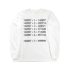 アタマスタイルの面白い計算３：数式：算数：数学：おもしろ・ジョーク・ネタ ロングスリーブTシャツ