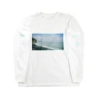 彩(   ᷇࿀ ᷆  )水の雨の鎌倉（海） Long Sleeve T-Shirt