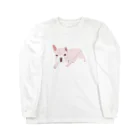 NIKORASU GOのフレンチブルデザインTシャツ「お外でやや警戒心あり」（Tシャツ・パーカー・グッズ・ETC） ロングスリーブTシャツ