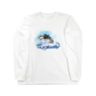 akane_art（茜音工房）のいきものイラスト（シャチ） Long Sleeve T-Shirt