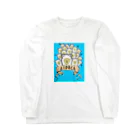 chicodeza by suzuriのおもしろアルパカTシャツ ロングスリーブTシャツ