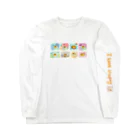 popopom777のi love sleeping (オレンジ袖ロゴ＆お風呂ねむくん) Long Sleeve T-Shirt