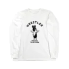 Aliviostaの悪役プロレスラー ヒール イラストアメカジロゴ Long Sleeve T-Shirt