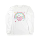 Yu♡Po♡Ko(ユポコ)の虹とユポコーン🌈 ロングスリーブTシャツ