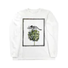 tottoのトリケラトプス骨格と紫陽花 Long Sleeve T-Shirt