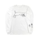 dog3doのふて寝るりこ ロングスリーブTシャツ