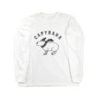 Aliviostaのカピバラ 動物イラスト アーチロゴ Long Sleeve T-Shirt