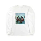 Art Baseのクロード・モネ/ 1868 / Fishing Boats, Calm Sea Long Sleeve T-Shirt