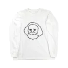 Aliviostaのマルクス Marx イラスト 経済学者 哲学者 偉人アート ロングスリーブTシャツ