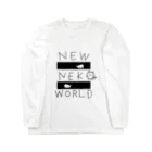 新代ゆうのお店のNEW NEKO WORLDロンT（白用） Long Sleeve T-Shirt