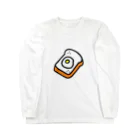 FUKUFUKU=:DESIGNのたまごトースト ロングスリーブTシャツ