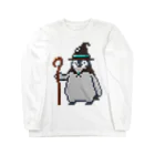 えっへんウサギのペンギンのドット絵ペンギン(魔法使いVer.) Long Sleeve T-Shirt