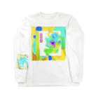 -ishのMUSIC x NEON YELLOW  ロングスリーブTシャツ