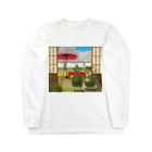 ひつじ好きのみそうギャラリーの春信の苔玉ひつじ Long Sleeve T-Shirt