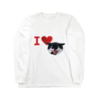 保護猫活動中すみパンさんへの支援ッズ！のNo.18 あいらぶバットにゃん♪ Long Sleeve T-Shirt