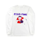 NIKORASU GOの卓球好き限定デザイン「ピンポン」（Tシャツ・パーカー・グッズ・ETC） ロングスリーブTシャツ