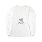 くまころんの世界のりんごのアップリケ Long Sleeve T-Shirt