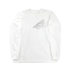 Lily bird（リリーバード）のおねんねクビワコガモ 線画 Long Sleeve T-Shirt