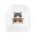 スナネコシンドバッド SUZURIキャラバンのしばねこ（胡麻柴） ロングスリーブTシャツ