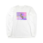 おもち屋さんのサイケデリックな猫 Long Sleeve T-Shirt