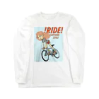 nidan-illustrationの!RIDE! (CARTOON STYLE) ロングスリーブTシャツ