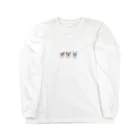 ハピモコのアニマル被り物ハリネズミ Long Sleeve T-Shirt