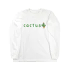 サボテンのcactusくん。のサボテンのcactusくん。ロングTシャツ 롱 슬리브 티셔츠