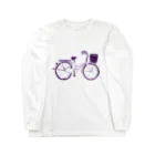 NIKORASU GOの自転車デザイン「ママチャリ」 ロングスリーブTシャツ