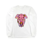 Full of vitality　(フル　オブ　バイタリティ)のElephant☆PINK　(ピンク色の象)　Full of vitality　(フル　オブ　バイタリティ) Long Sleeve T-Shirt