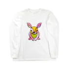 Full of vitality　(フル　オブ　バイタリティ)のpink☆rabbit　(ピンクのうさぎ)　ピンクバージョン　Full of vitality　(フル　オブ　バイタリティ) Long Sleeve T-Shirt