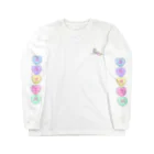 nyamoooのキャンディーハーツスリーブ Long Sleeve T-Shirt