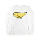 まめるりはことりのとことこセキセイインコルチノーちゃん【まめるりはことり】 ロングスリーブTシャツ