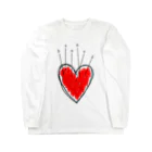 bannedのbanned heart White ロングスリーブTシャツ