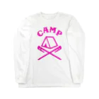 CAMPUNKのCAMP(ピンク) ロングスリーブTシャツ