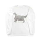 ﾖｲｼﾞakaｳﾀﾀﾈｽｰｻｲﾄﾞ_ｷｭｳｼﾞｭｳｷｭｳの画伯のアイリッシュセター Long Sleeve T-Shirt