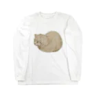 pulTの香箱座りの猫 ロングスリーブTシャツ