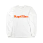 アメリカンベース のReptilian　ヒト型爬虫類　グッズ ロングスリーブTシャツ