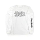 SATONOEのI love dogs Long Sleeve T-Shirt