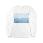 スイーツと深呼吸、時々　ネコのいつまでも海に Long Sleeve T-Shirt