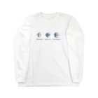 クラチシマのツバメ3種盛り　学名付き Long Sleeve T-Shirt