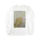 小さな野原のDecomposition of photo by soil(White Flower) ロングスリーブTシャツ