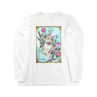 Ａｔｅｌｉｅｒ　Ｈｅｕｒｅｕｘの春の花々と猫　Fiori di Primavera Ⅰ Long Sleeve T-Shirt