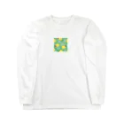 うさぎちゃんアイランドのクリームソーダっぽい水玉(真四角) Long Sleeve T-Shirt