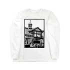 気ままに創作　よろず堂のありがとう原宿駅（切り絵風・枠付） Long Sleeve T-Shirt