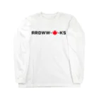 Kikiの気まぐれのAroww-p-ks  横ロゴver.(ホワイト用) Long Sleeve T-Shirt