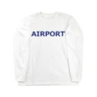 アメリカンベース のエアライングッズ　AIRPORT　飛行機　空港 ロングスリーブTシャツ