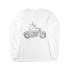 HOUSOの鳥獣戯画現代版　バイク Long Sleeve T-Shirt