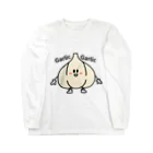 絵描き農家まえやま(まご)のニンニクくん ロングスリーブTシャツ