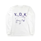NIKORASU GOのラブラドールデザイン「YDK<やればできるこ>」（Tシャツ・パーカー・グッズ・ETC） ロングスリーブTシャツ